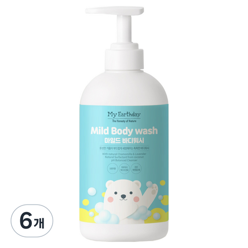 마이얼스데이 마일드 바디워시, 6개, 500ml