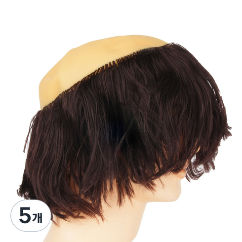 파티짱 사오정 가발, 브라운, 5개