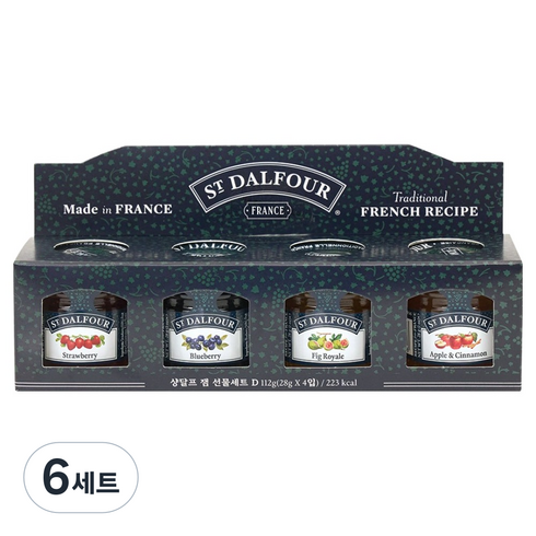 샹달프 잼 선물 세트 D 112g, 6세트, 28g