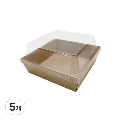 더담다 크라프트 정사각 도시락 소, 50개입, 5개