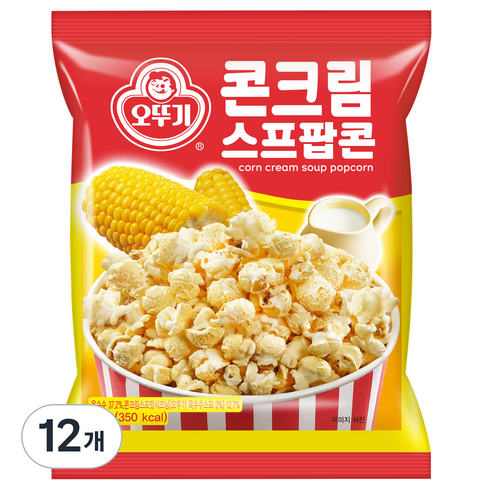 오뚜기 콘크림 스프팝콘, 55g, 12개