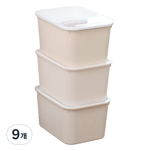 가쯔 마카롱 쌀통 10kg, 아이보리, 9개
