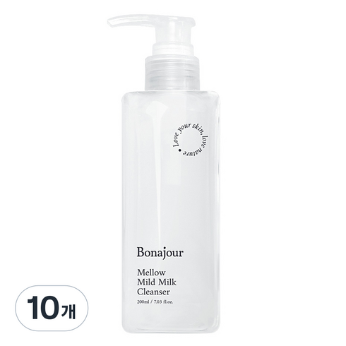 보나쥬르 멜로우 마일드 클렌징밀크, 200ml, 10개