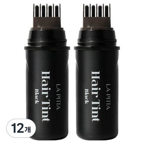 라피타 새치커버 헤어틴트 10ml, 블랙, 12개