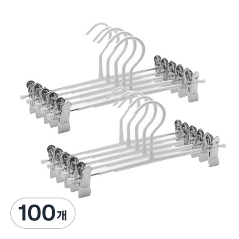 순잠 논슬립 하의용 옷걸이, 100개, 화이트