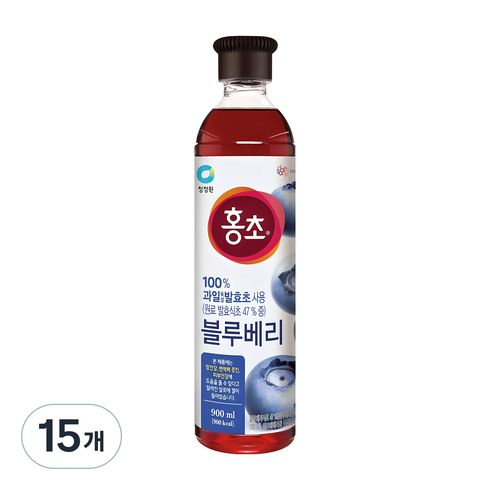 홍초 블루베리 음용식초, 900ml, 15개