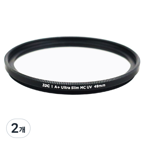 JJC 후지 X100VI 카메라 울트라 슬림 MCUV 렌즈필터 49mm, 2개, F-MCUV49(블랙)