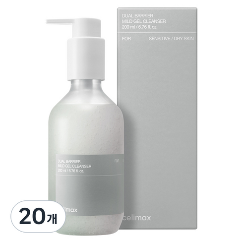 셀리맥스 듀얼배리어 마일드 젤 클렌저, 200ml, 20개