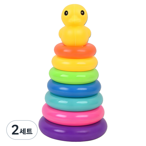 7단 오리 링토스 링쌓기, 혼합색상, 2세트