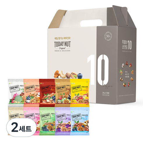 투데이넛 너트한줌 10종 견과세트 1kg, 2개