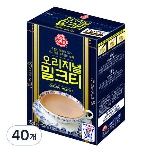 오뚜기 오리지널 밀크티, 18g, 10개입, 40개