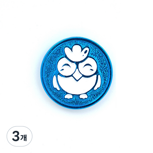 지봇골프 십이지신 써클칩 캐릭터 골프 볼마커, 유닭 (블루), 3개