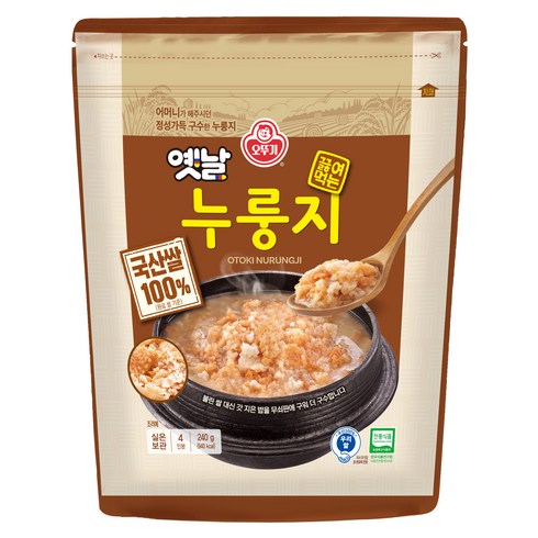 오뚜기옛날 구수한 끓여먹는 누룽지, 240g, 1개