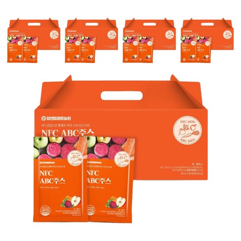 참앤들황토농원 NFC 착즙 ABC주스, 70ml, 150개