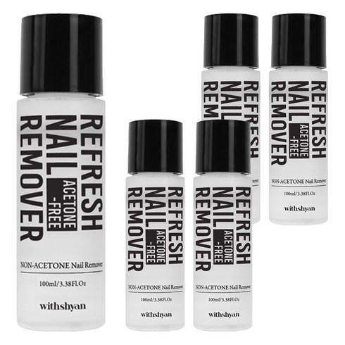 위드샨 논 아세톤 리프레쉬 네일 리무버, 100ml, 5개
