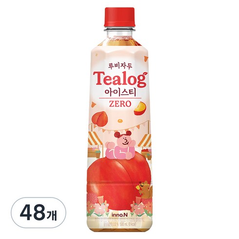 티로그 제로 루비자두 아이스티, 48개, 500ml