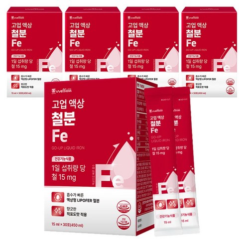 서울대위바이옴 고업 액상 철분 Fe 30p, 450ml, 5개