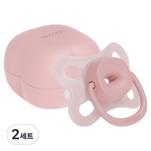 모윰 소프트 윙 쪽쪽이 + 전용케이스 세트, 2단계, 로즈 우드, 2세트