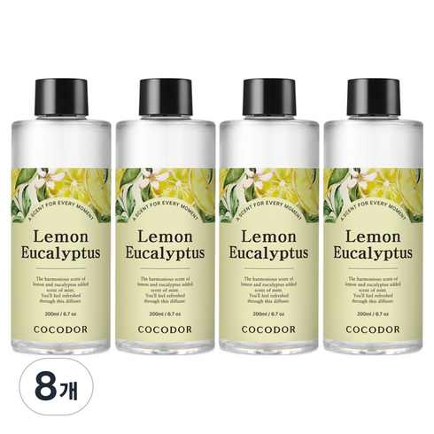 코코도르 디퓨저 리필액, 레몬 유칼립투스, 200ml, 8개