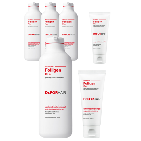 닥터포헤어 폴리젠 플러스 탈모 완화 샴푸 500ml x 2p + 100ml, 1.1L, 2개