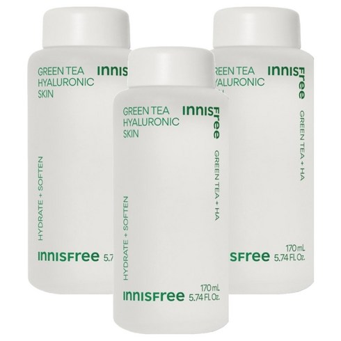 [비건뷰티] 이니스프리 New 그린티 히알루론산 스킨, 170ml, 3개