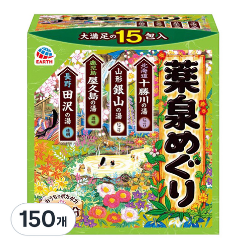 바스로망 온천기행 약천 입욕제 4계절향, 30g, 150개