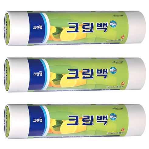 크린랩 롤백 35cm x 45cm, 특대(XL), 500개입, 3개