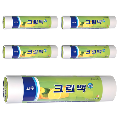 크린랩 롤백 35cm x 45cm, 특대(XL), 500개입, 5개