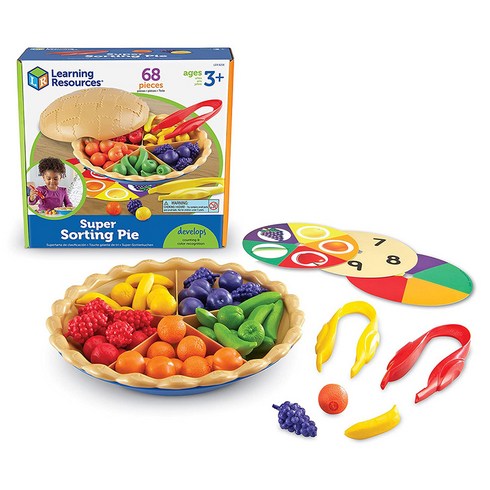 러닝리소스 분류 활동 슈퍼 파이 Super Sorting Pie, 혼합색상, 1개