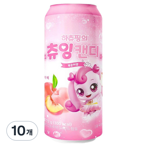 캐치티니핑 하츄핑의 츄잉캔디 랜덤발송, 10개, 72g, 복숭아맛