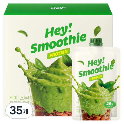 푸드올로지 헤이! 스무디 프로틴 말차라떼 저당 단백질 쉐이크, 45g, 35개