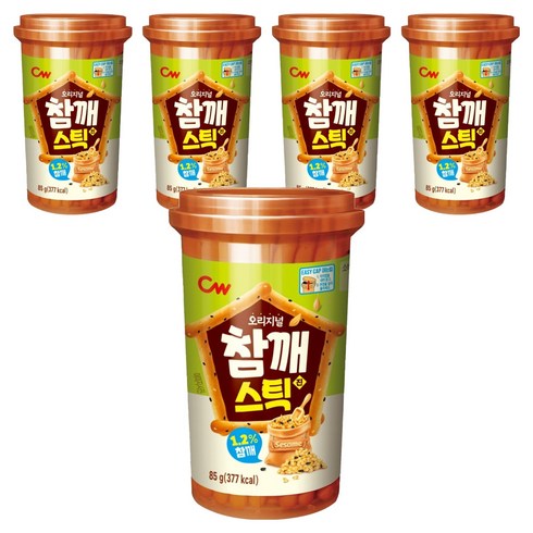 청우식품 참깨스틱 진, 85g, 5개