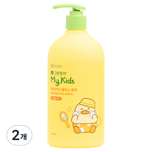 그린핑거 푸아 에디션 마이키즈 플러스 고보습 로션, 500ml, 2개