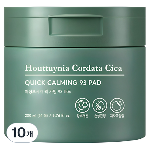 토니모리 어성초 시카 퀵 카밍 토너 패드 200ml, 70개입, 10개