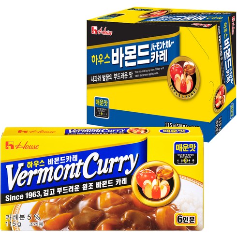 하우스푸즈 바몬드 고형카레 매운맛, 115g, 10개
