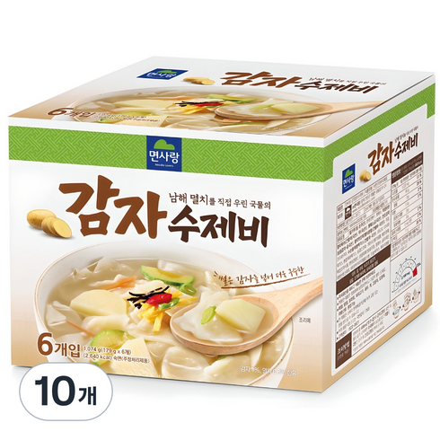 면사랑 남해멸치 감자수제비, 1.074kg, 10개