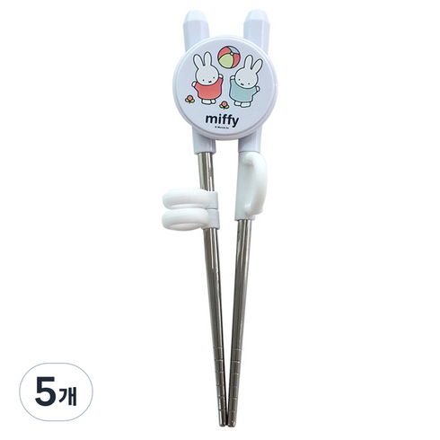 미피 교정용 젓가락, 화이트, 5개