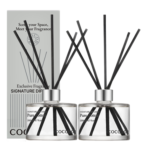 코코도르 시그니처 디퓨저, 퓨어코튼, 200ml, 2개