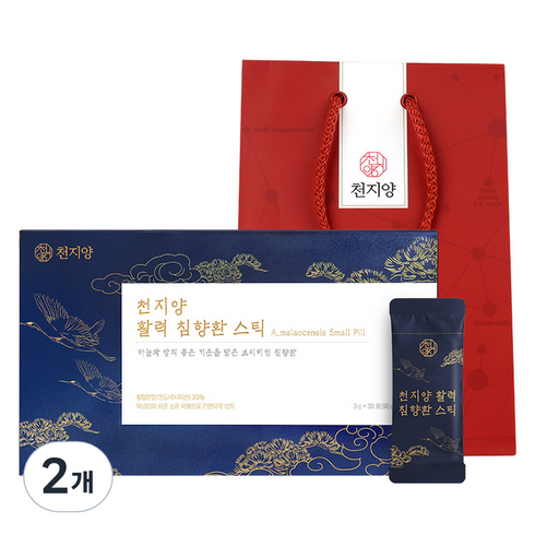 천지양 활력 침향환 스틱 30p, 90g, 2개