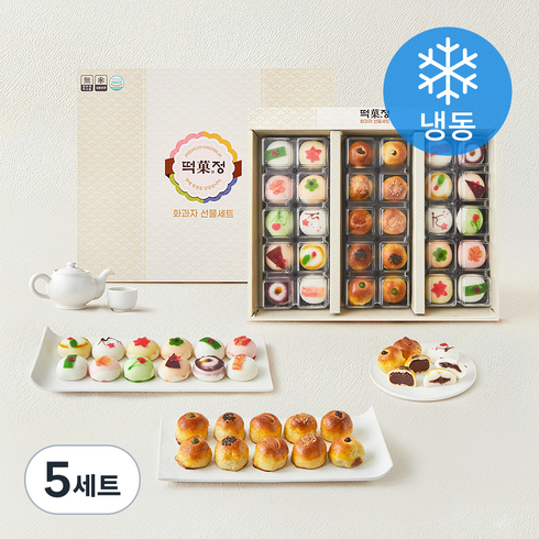 떡과정 화과자 20구 + 만쥬 10구 선물세트 (냉동), 5세트