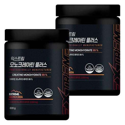 익스트림 모노크레아틴 플러스, 600g, 2개