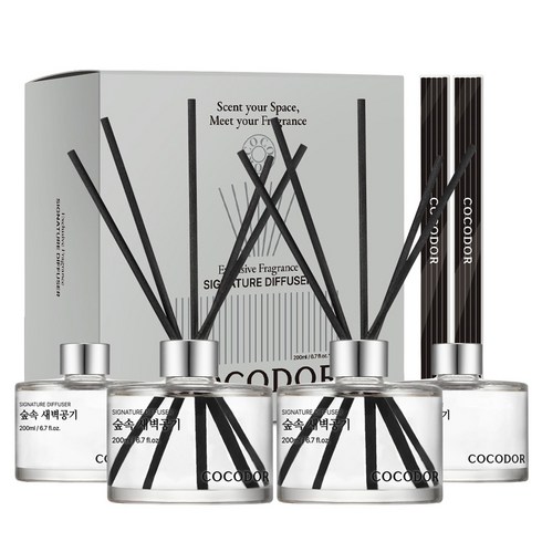 코코도르 시그니처 디퓨저, 숲속새벽공기, 200ml, 4개