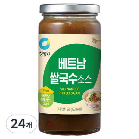 청정원 베트남 쌀국수 소스, 370g, 24개