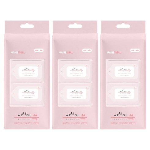 시치미 쓱 초미니 노워시 클렌징 티슈 8p, 20g, 24개
