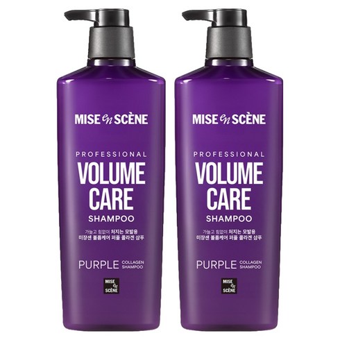 미쟝센 볼륨케어 퍼플 콜라겐 샴푸, 680ml, 2개