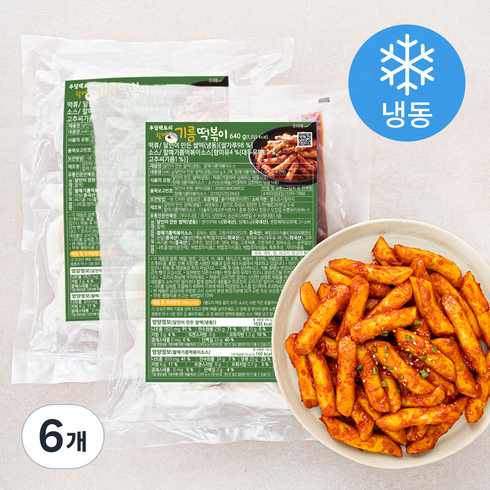 푸딩팩토리 할매 기름떡볶이 (냉동), 640g, 6개