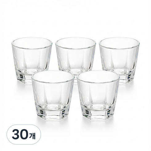 리빙메이트 안깨지는 PC 소주잔 60ml, 투명, 30개