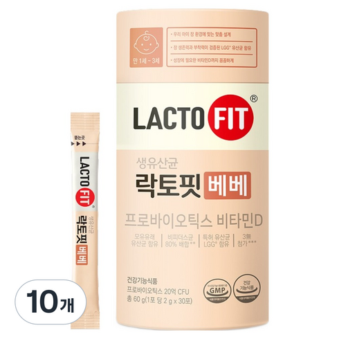 락토핏 베베 생유산균 30p, 60g, 10개