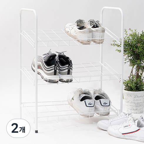 라이크하우스 첼제 데일리 신발장, 2개, 화이트