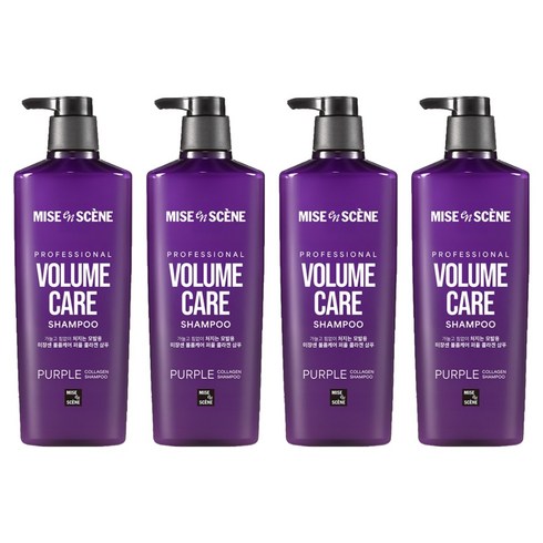 미쟝센 볼륨케어 퍼플 콜라겐 샴푸, 680ml, 4개